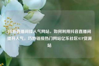 抖音直播间挂人气网站，如何利用抖音直播间提升人气，巧妙链接热门网站亿乐社区SUP货源站