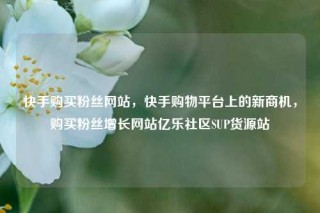 快手购买粉丝网站，快手购物平台上的新商机，购买粉丝增长网站亿乐社区SUP货源站