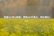 迅雷2025年Q1财报：营收8880万美元，同比增长10.5%  