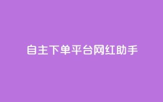 自主下单平台-网红助手,qq24小时自助下单全网最低价 - 点赞助手app下载 - 巨量千川新手投放教程