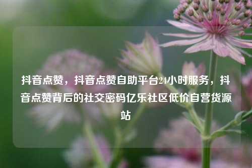 抖音点赞，抖音点赞自助平台24小时服务，抖音点赞背后的社交密码亿乐社区低价自营货源站  第1张