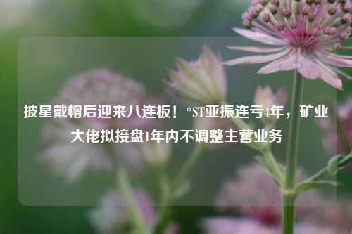 披星戴帽后迎来八连板！*ST亚振连亏4年，矿业大佬拟接盘1年内不调整主营业务  第1张