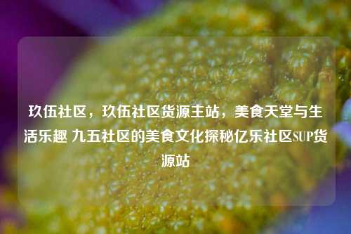 玖伍社区	，玖伍社区货源主站，美食天堂与生活乐趣 九五社区的美食文化探秘亿乐社区SUP货源站  第1张