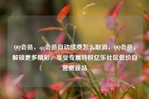 QQ会员，qq会员自动续费怎么取消，QQ会员，解锁更多精彩，享受专属特权亿乐社区低价自营货源站