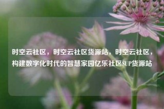 时空云社区，时空云社区货源站，时空云社区，构建数字化时代的智慧家园亿乐社区SUP货源站